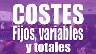 Cálculo costes fijos variables y totales [upl. by Nirrat]