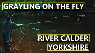 18 Fly Fishing for Grayling on a UK Small River  River Calder West Yorkshire [upl. by Amoreta135]