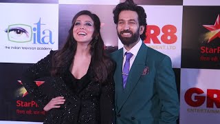 Nakuul Mehta with wife Jankee Parekh arrives at ITA Awards 2022  StarPlus [upl. by Jowett]