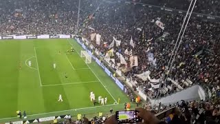 Euphoria Ultras Juve after win in Derby Della Mole against Torino at Allianz Stadium [upl. by Hanahs]