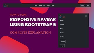 How to Create Responsive Navbar using Bootstrap 5  Bootstrap 5 Tutorial [upl. by Susanne]