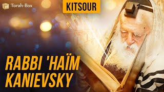 LE PRINCE DE LA TORAH 👑 MINIBIOGRAPHIE SUR RABBI HAIM KANIEVSKY Kitsour [upl. by Aisenat]