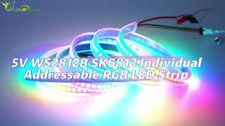 5V WS2812B SK6812 Individual Addressable RGB LED Strip [upl. by Odom]