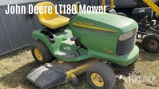 John Deere LT180 Lawn Mower Selling at our Spring 2024 Online Machinery Consignment Auction [upl. by Anwat]