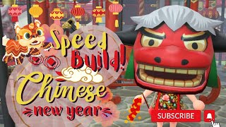 Speed Build  Chinese New Year  Animal Crossing modded island [upl. by Ennovad]