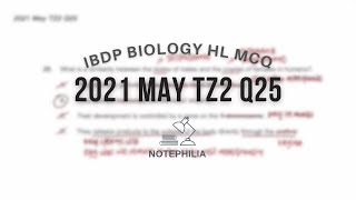 IB Biology HLSL 2021 May TZ2 Paper 1 Q25 [upl. by Torp]