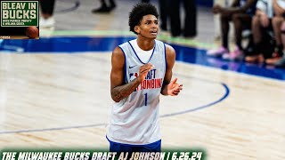 Who is AJ Johnson  Milwaukee Bucks 2024 NBA Draft Coverage [upl. by Nnahgiel]