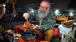 Wind Storm Truck Camping  Best Fried Bologna Sandwich Ever [upl. by Introk]