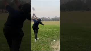 golf shot  swing path3 wood shot driver swingGolf swing summer golf golfswing femalegolfer [upl. by Divadnhoj]