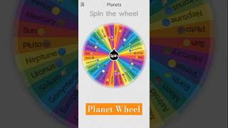 Type Of planet space spinthewheel trending trendingshorts foryou viralvideo viralshorts [upl. by Dahc]