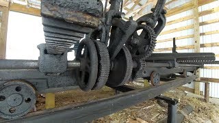 Antique Sawmill Carriage and Setworks Explained [upl. by Nosinned]