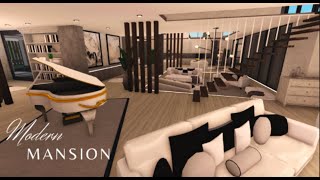 Modern Mansion No Large Plot Part 2  Full Tour  Bloxburg House Build [upl. by Hubing]