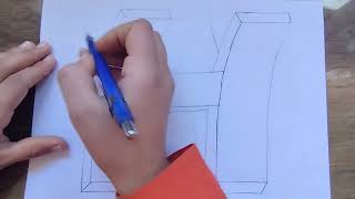 3D drawing with letters H [upl. by Drawyeh]