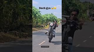 Stunts on ktm wheelie crash hogya 😟wheelie crash 😱bike ridershortsshortsfeedbikerstunt [upl. by Haela414]