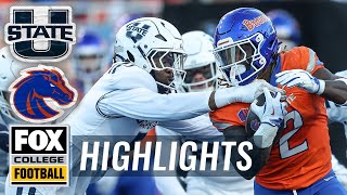 Utah State Aggies vs No 21 Boise State Broncos Highlights  FOX College Football [upl. by Maddi]