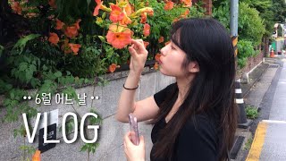 VLOG  휴학생의 6월 어느 날☔️  연희동 첫 에스프레소 포셋 엽서 쇼핑 쌈밥 맛집 보드게임 [upl. by Nigen]