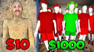 10 vs 1000 Invisible Camouflage BUDGET CHALLENGE [upl. by Eelyram]