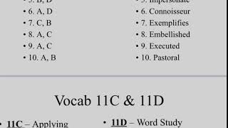 Wordly Wise Book 8 • Lesson 11 • AB  CD Answers [upl. by Ahsercul]