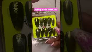 Another set of spring nails pressonnails springnails nails naildesign [upl. by Sitoiyanap]