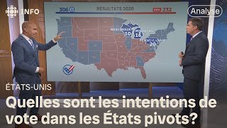 Élection présidentielle américaine  lutte serrée dans les États clés [upl. by Everest]