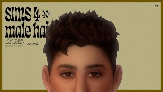 40 HAIR MALE CC FOLDER FOR THE SIMS 4 MAXIS MATCH  Contenido Personalizado Hombre Folder Sims 4 [upl. by Neiv]