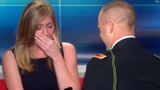 Watch Soldiers surprise proposal live on HLN [upl. by Anyg]