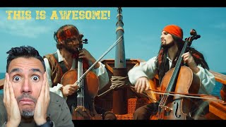 2CELLOS  Pirates Of The Caribbean REACTION First Time Hearing It [upl. by Malchy]