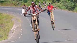 A Day in Life of Africa’s Wooden Scooter Crew [upl. by Schroth]