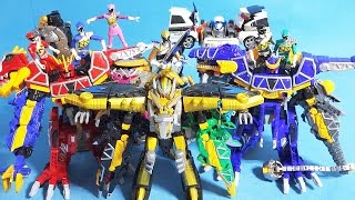 파워레인저 다이노포스 공룡합체 티라노킹 프테라킹 또봇 쿼트란 장난감 Power Rangers Dino Charge amp Tobot toys [upl. by Barbabra359]