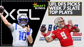 Week 7 UFL DFS Picks Use These Players In Your DraftKings Lineups [upl. by Verney]