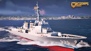 the ROKS JEONGJO THE GREAT in Warships Mobile 2 have 7 Missile [upl. by Doley]