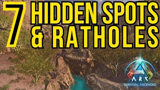 7 Best Hidden Base Locations amp Ratholes on Scorched Earth  Ark Survival Ascended [upl. by Krum]