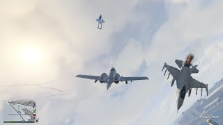 GTA Online Pyro Vs Hydra Vs B11  Best Dogfight Ever [upl. by Sanborne518]