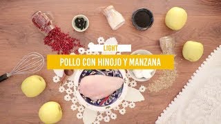 Receta de pollo al horno con manzana e hinojo light Delicatessen Diferentes [upl. by Sadnak]