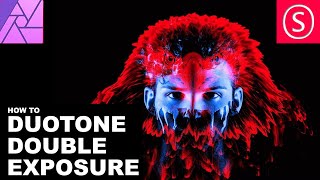 Affinity Photo  Duotone Double Exposure  Design Trends Tutorial [upl. by Lapotin]