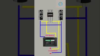 LM7805 Voltage regulator  How to make 12V DC to 5V DC Converter shorts video [upl. by Marva]