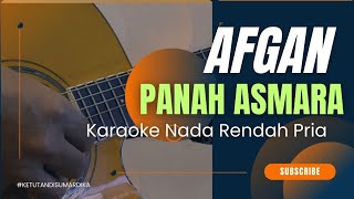 Panah Asmara  Afgan karaoke nada rendah [upl. by Boj]