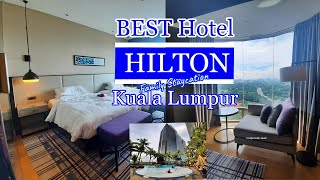 HILTON HOTEL KUALA LUMPUR  Staycation at the BEST hotel in KL  TWIN HILTON DELUXE Lake View [upl. by Amadeo]