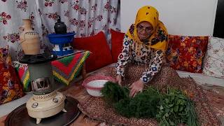 My mothers cooking in the country house  rural life  Chicken Fava beans rice [upl. by Shanks]