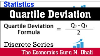 Quartile Deviation of Discrete Series l Cofficient of Quartile Deviation l statistics [upl. by Hoebart227]