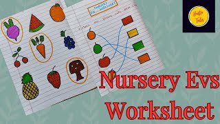 Nursery Evs Worksheet Mid term Exam worksheet [upl. by Jardena]