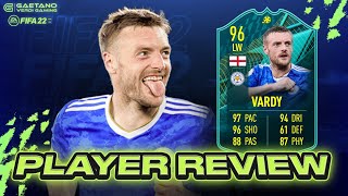 JAMIE VARDY 96  Lohnt sich die SBC  FIFA 22 Player Review [upl. by Ricardama]