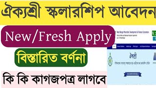 মাইনরিটি ঐক্যশ্রী স্কলারশিপ আবেদন। Minority scholarship application 20242025 l WBMDFC I [upl. by Gnik]