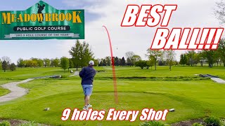 9 Holes of Golf Every Shot BEST BALL Shot Tracer Iowa Golfers [upl. by Johnstone656]