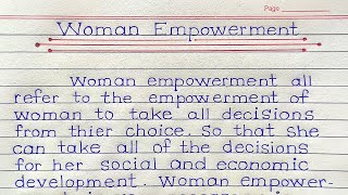 Women empowerment  Essay on women empowerment  women empowerment essay [upl. by Oralia]