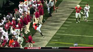 Crazy Oklahoma State Interception vs Oklahoma  November 27 2010 HD [upl. by Merrell]