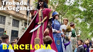 Trobada Nacional de Gegants 2024 Barcelona 600 Years Giants Parade at Sant Pere [upl. by Nnaeinahpets50]