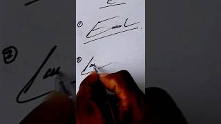 How to sign letter E Signature style letter E 😃👍 shorts signature simple art [upl. by Arraeis]