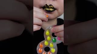 ASMR GOLD EYEGLASS CHOCOLATE CANDY SATISFYING CLOSE UP MOUTH EATING SOUNDS MUKBANG Shorts [upl. by Seniag]