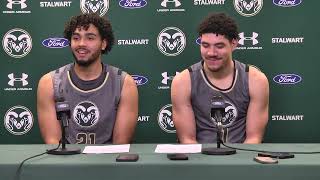 Colorado State Basketball M Player PostGame San Jose State [upl. by Nada715]